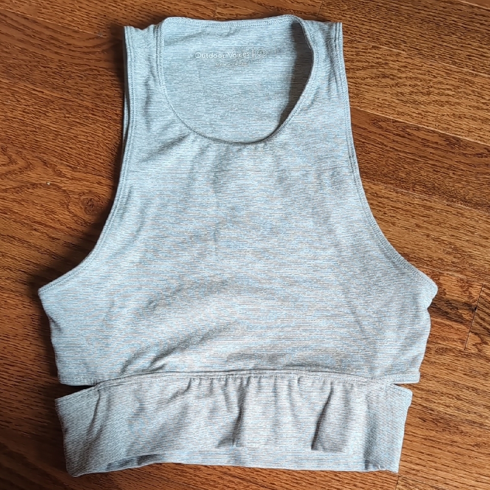 Outdoor Voices Light Gray Crop Top‎